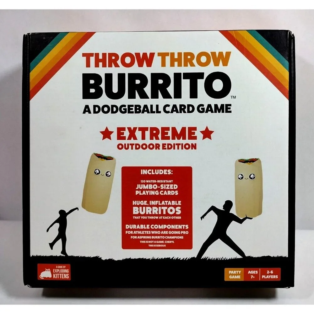Throw Throw Burrito Extreme Outdoor Dodgeball Edition Card Game